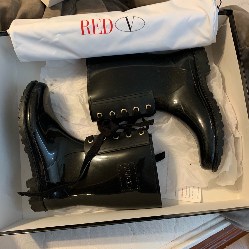 Red Valentino rain boots